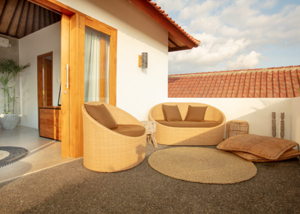 Villa ABSOLUTE – View of the Mantra room terrasse on the second level